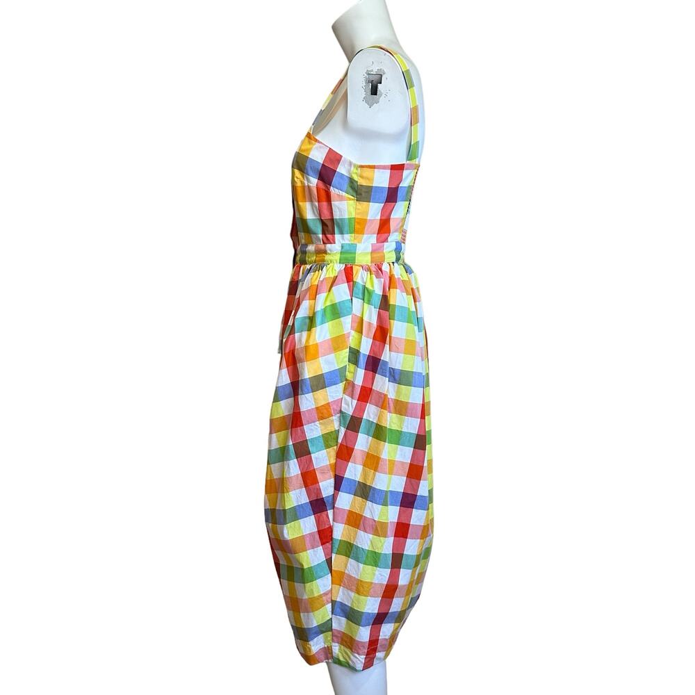 Christopher John Rogers for Target Multicolored Plaid Tank Summer Dress sz 6 - Picture 3 of 13